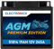 Electronicx AGM-Motorradbatterie 12V 19Ah 245A – Wartungsfrei, Hohe Startleistung, Erschütterungsfest – Ersetzt 51814, 51913, YT19BL, YT19BL-BS – komptibel mit BMW R-Serie, K-Modelle, Quads & ATVs