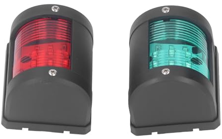 Greensen 2 PCS LED Navigationsleuchten Rot Grün Boot Marine | Energiesparende LED-Technologie für Boote und Yachten, Schutzart gegen Salzwasserkorrosion, Positionsleuchten für Nachtfahr