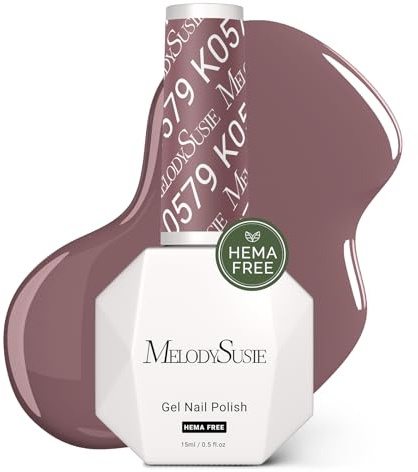 MelodySusie Hema Free Gel Nail Polish, 0.5 Fl Oz Thick Deep Rosy Nude Gel Polish, Non-Toxic, Long Lasting, Soak Off UV Nail Polish, Manicure Nail Design Salon DIY Nail Art at Home K0579