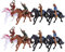 UPKOCH 8st Cowboy-reitmodell Reiterfiguren Modelle Menschliche Mikromodelle Simulation Menschliches Modell Reiterfigur Modell Landschaftsdekorationen Mikro-Menschen-Figuren Plastik