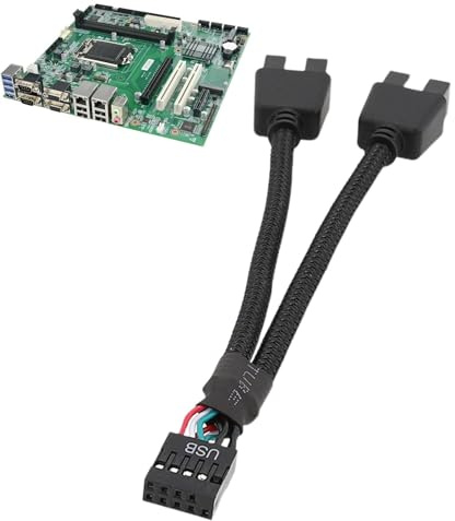 Scheda madre 9 Pin Splitter di intestazione USB - Cavo di prolunga USB 2.0 9 Pin Splitter | Connessione stabile per case, uffici, scuole, internet cafè