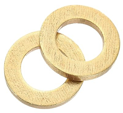 QUARKZMAN Rondelles Metal M8, 50 Pièces 8mm ID x 14mm OD x 1.5mm Hauteur Rondelles Plates en Laiton, Bagues de Montage pour Vis, Boulons, Écrous, Accessoires, Charnières de Porte