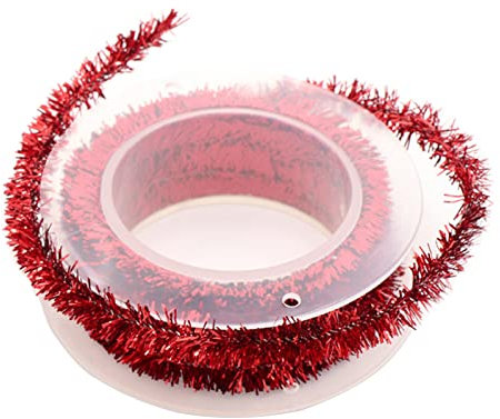 Guirnalda de oropel metálica de alambre de oropel de 4.92 pies, guirnalda de oropel para decoración de árbol de Navidad