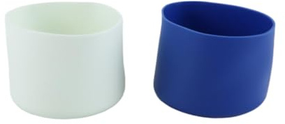 Durlo 2 fundas de silicona suave para botellas de agua de 940 ml (32 oz), antideslizantes y antipolvo, para botellas de acero inoxidable FreeSip/Twist/Flip (azul rey y beige)