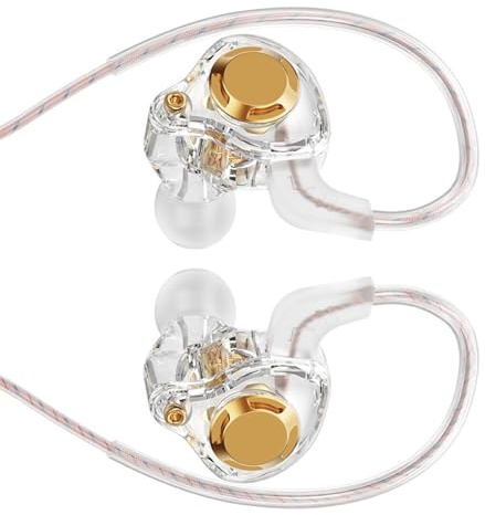 Noise Isolating Wire Earbuds with Interchangeable Cable and Ergonomic Design for Daytime Use Heavy Bass Headset Bass In-Ear Headphones Detachable IEM Cable