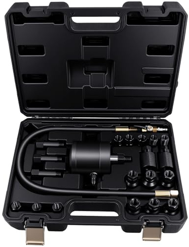 OiLiehu Kit de 21 Pièces Extracteurs d'injecteurs Diesel, Extracteur d'injecteurs Pneumatique avec Adaptateur, Compatible avec Bosch, Delphi, Denso, Siemens