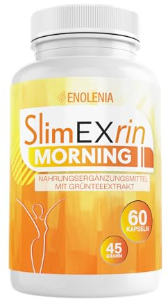 SlimEXrin® MORNING BURN - Abnehmen & Stoffwechsel Rezeptur extrem - Mit Grüntee-Extrakt - verbesserte Formel, schnell & endlich - Kapseln mit hochwertigen natürliche Inhaltsstoffen für Frauen & Männer