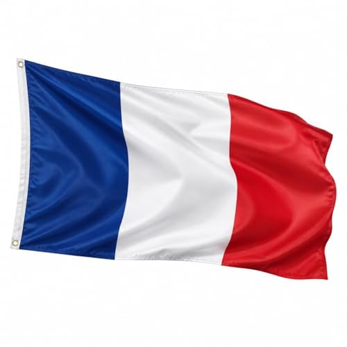 YESAH Drapeau France pour Coupe du Monde 2026,Grand Format 90x150cm, Drapeau Français en Polyester Résistant, Double Face avec Œillets en Laiton, pour Matchs, Supporters et Événements Sportifs