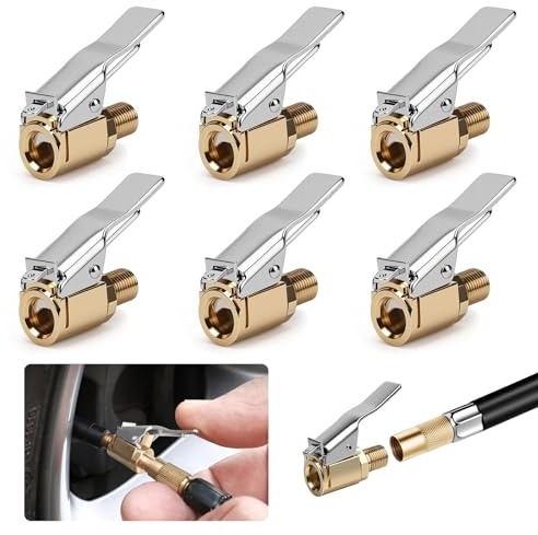 Linkstyle 6 Pcs Tyre Inflator Adaptor