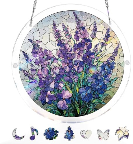 Acrylic Jigsaw Puzzle Suncatcher | 83 Pieces Acrylic Puzzles Suncatchers For Windows Hanging | 3D Stained Glass Window Puzzle Sun Catcher | Creative Diy Home Decor Ornament For Adults
