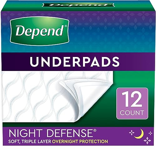 Abhängig Inkontinenz Bett Protektoren, Einweg Unterlagen Saugen Flüssigkeiten, über Nacht Saugfähigkeit, 12 Count (Pack von 1)