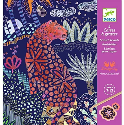Djeco DJ09728 Djeco Kratzbilder Üppige Natur, 7y+, Multicolour