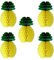 BESTOYARD 5 stücke Ananas Wabenball Papier Hängedeko für Luau Hawaii Sommer Party 20 cm