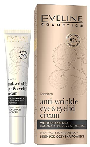 Eveline Cosmetics Organic Gold Anti-Aging Augen- & Lidcreme mit Centella Asiatica und Bananenextrakten - 20ml