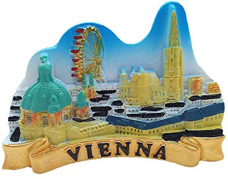 3D-Kühlschrankmagnet, Wien, Österreich, Souvenir, Geschenk, Sammlung, Heim, Küche, Dekoration, Whiteboard, Magnet-Aufkleber, Wiener Kühlschrankmagnet