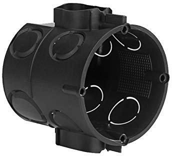 WITTKOWARE Unterputz Klemm-Schalterdose für Elektro-Rohbauinstallation, Ø 60mm, Tiefe 63mm, schwarz, 25 Stück