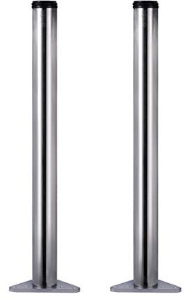Pieds de Meubles en Métal Réglables,Pieds de Table Support DIY,20-130cm,Réglable 0-30mm,6 Couleurs,avec Vis et Tournevis,pour Bureau,Cuisine,Table À Manger,Lot de 2 (120cm,stainless steel)