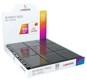 Gamegen!c - Sideloading 18-Pocket Pages Display Black (50), Black (Gamegenic GG3002)