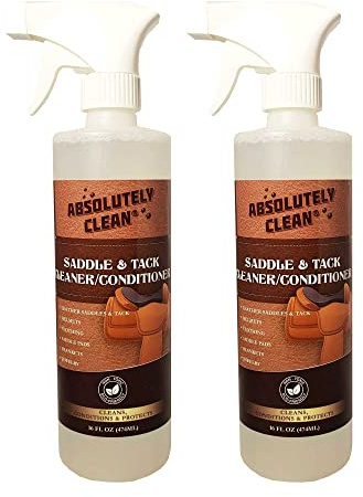 Absolutely Clean Amazing Saddle Soap Spray for Leather Cleaning & Tack Cleaner and Conditioner - Cleans Helmets, Clothing, Saddle Pads, Blankets & More - USA Made