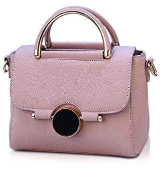 Nicole & Doris Petit Sac Bandoulière Femme Trapèze Sac à Main Porté Epaule Cuir PU - Pochette Soirée Mode Travail Shopping Elégant Tendance Chic Violet