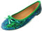 Shoes8teen Women's Sequins Ballerina Ballet Flats Shoes 2001 Green Sequins UK 9