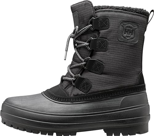 Helly-Hansen Men's Gamvik Winter Boots, Waterproof, Removable Insulated Felt Sock, Faux Fur Top Lining, 990 Black, 9