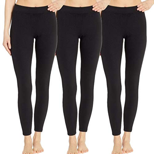 Toocool Damen-Leggings, Thermo-Fleece, 3 Stück, S-88001, 87704-71-2980-1, Schwarz, 87704-71-2980-1 One size