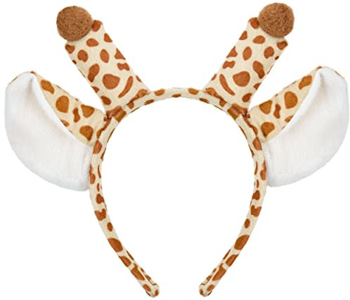 Balinco Giraffe Haarreif | Haarreifen | Giraffenohren Headband | Haarschmuck | Giraffenhörner | Headwear | Karneval Fasching Halloween Party