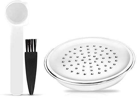 RECAFIMIL Capsules de café réutilisables, filtre à dosettes de café rechargeable pour Senseo HD7801, Senseo HD6592 Capsule avec cuillère et brosse