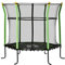 HOMCOM Kinder Trampolin Ø163,5 cm, Indoor Trampolin mit Sicherheitsnetz Randabdeckung Gummiseil, Kindertrampolin bis 50 kg, für Kinder 3-10 Jahre Grün