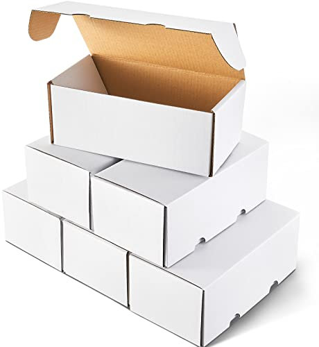 Sepamoon 6 Pcs 400 Count Trading Card Storage Box Game Collectible Sport Trading Cases for Baseball, Football, Basketball Card Storage