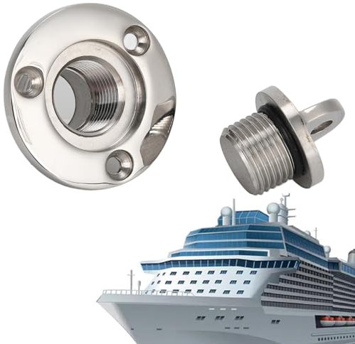 Ablassschraube für Boote Marine-Ablassstopfen Garboard-Ablassschraube runder Abfluss aus Edelstahl für Bootsschiffe 25mm (1 Zoll)