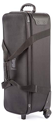 BOLLUMA Photography Studio Trolley Wheeled Bag 84x30x27cm / 31.5x11.8x10.6, Foam Padded Roller Fly Case for Camera Video Equipment, Large Flight Case for Tripod Boom Arm Light Stand Flashlight