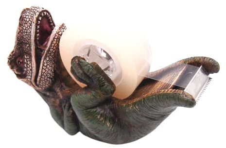 Dinasaur Klebebandabroller auf der Rückseite, einzigartiger Bürobedarf, lustige Geschenkverpackungsstation, Dekoration, 14 cm