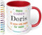 Kita Abschiedsgeschenk für Erzieherin: Tasse personalisiert mit Namen „Meine Erzieherin WUNSCHNAME ist soo viel mehr“ - Dankeschön Geschenk - Kaffeetasse für Krippe, Kindergarten (Rot)