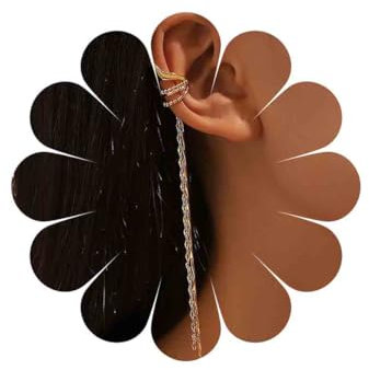 Inilbran Boho Clip Manschette Ohrringe Gold Lange Quaste Baumeln Ohrringe Vintage Knorpel Clip Quaste Tropfen Ohrringe Minimalistische Ohrringe Schmuck Für Frauen Und Mädchen