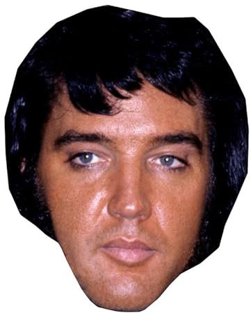 Masque en carton 2D Elvis PRESLEY - Chanteur - Taille A4
