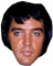Masque en carton 2D Elvis PRESLEY - Chanteur - Taille A4
