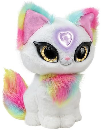 My Fuzzy Friends - Magic Whisper Luna Blanco, Juguete Interactivo de Peluche con Sonidos, te responde y susurra, niños y niñas Desde 4 años, Famosa (MYG00202)