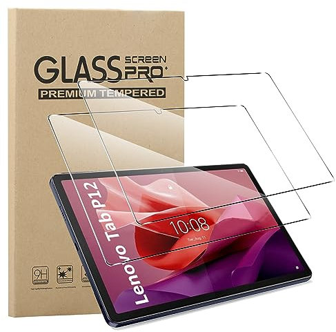 MEMELOKA Vetro Temperato per Lenovo Tab P12 2023/Lenovo ldea Tab Pro 2025/Lenovo Yoga Tab Plus 2025 12.7 Pollici, 2 Pezzi 9H Durezza HD Antigraffio Pellicola Protettiva