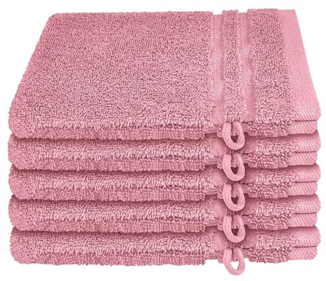 Schiesser Waschhandschuhset Milano - 5-teilig - 16 x 22 cm - Malve