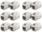 deleyCON 12 Stück CAT 7 Kupplung Keystone Metall 2X RJ45 Buchse Verbinder für RJ45 Patchkabel 600 MHz 10 Gbps LAN DSL Ethernet und Nutzbar als Keystone - Silber