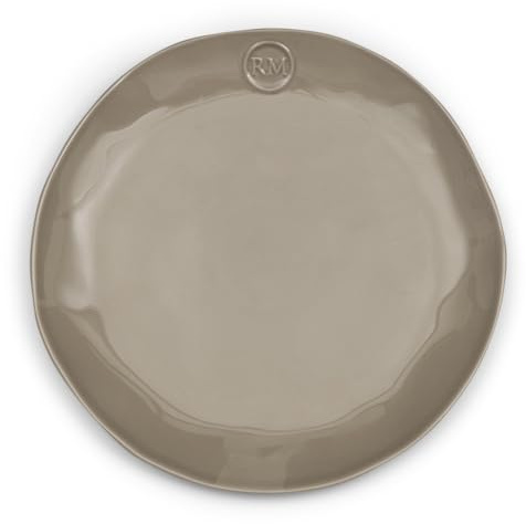 Riviera Maison Essteller Beige 26 cm Glänzendes Porzellan mit RM-Logo, mikrowellen- und spülmaschinengeeignet - Portofino teller