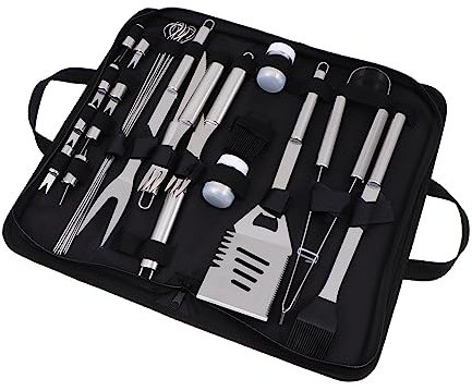 MILISTEN 1 Juego Conjunto de Herramientas de Barbacoa Parrilla de Acero Inoxidable Barbacoa al Aire Libre Kit de Utensilios de Barbacoa Kit de Herramientas para Barbacoa Suite