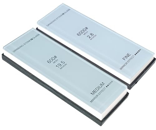 Glas-Schleifstein, Schleifstein, Messerschärfstein, einseitiger Schleifstein, Ölstein (600 + 6000)