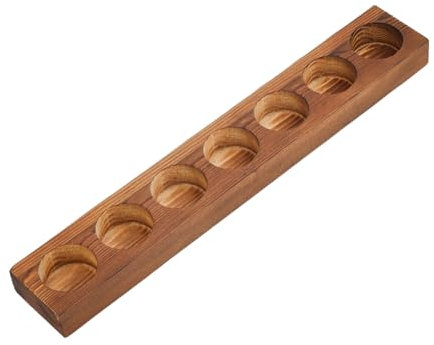 SUPERFINDINGS Grands Porte Bougeoirs en Bois de Manguier pour Bougies Chauffe Plat, Support pour Tables et Mariages, Diamètre 4.45cm/1.75pouce