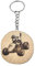 Promotech Kart Gamer Porte-clés unique en bois gravé au laser fait à la main, Bois naturel, W5L5