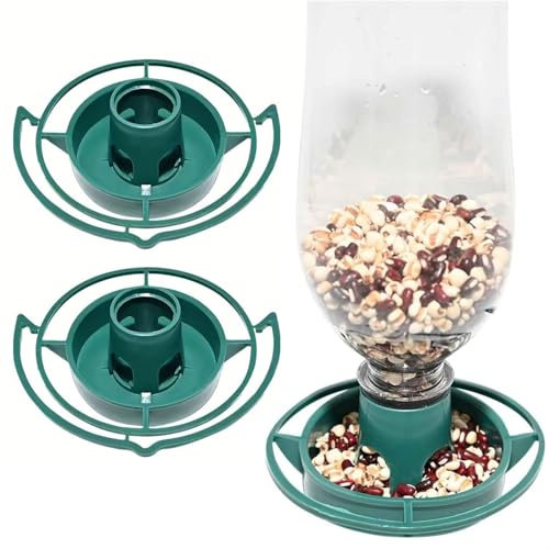 DIY Bottle Top Wild Bird Feeder Conversion Kit (2 Pack) - Easy Refillable Drink Bottle Feeders for Attracting Birds | Includes Hanging Hooks**