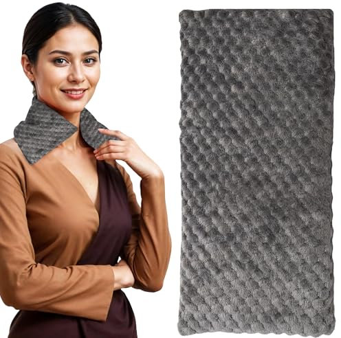 LKH Microwave Heat Pad for Pain Relief with Super Soft Sherpa Cover UK 750G Heating Period Bag Heat Pads for Back Pain Relief Cramps Muscle Ache Joints Neck Shoulder Neck Warmer for Hot/Cold Compress