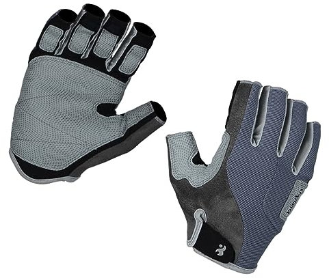 BELLIFFY 1 Paar Handschuh Für Draußen Kletterhandschuhe Halber Fingerhandschuh Fitness Handschuhe Handschuh Zum Wandern Halbe Fingerfäustlinge Grey